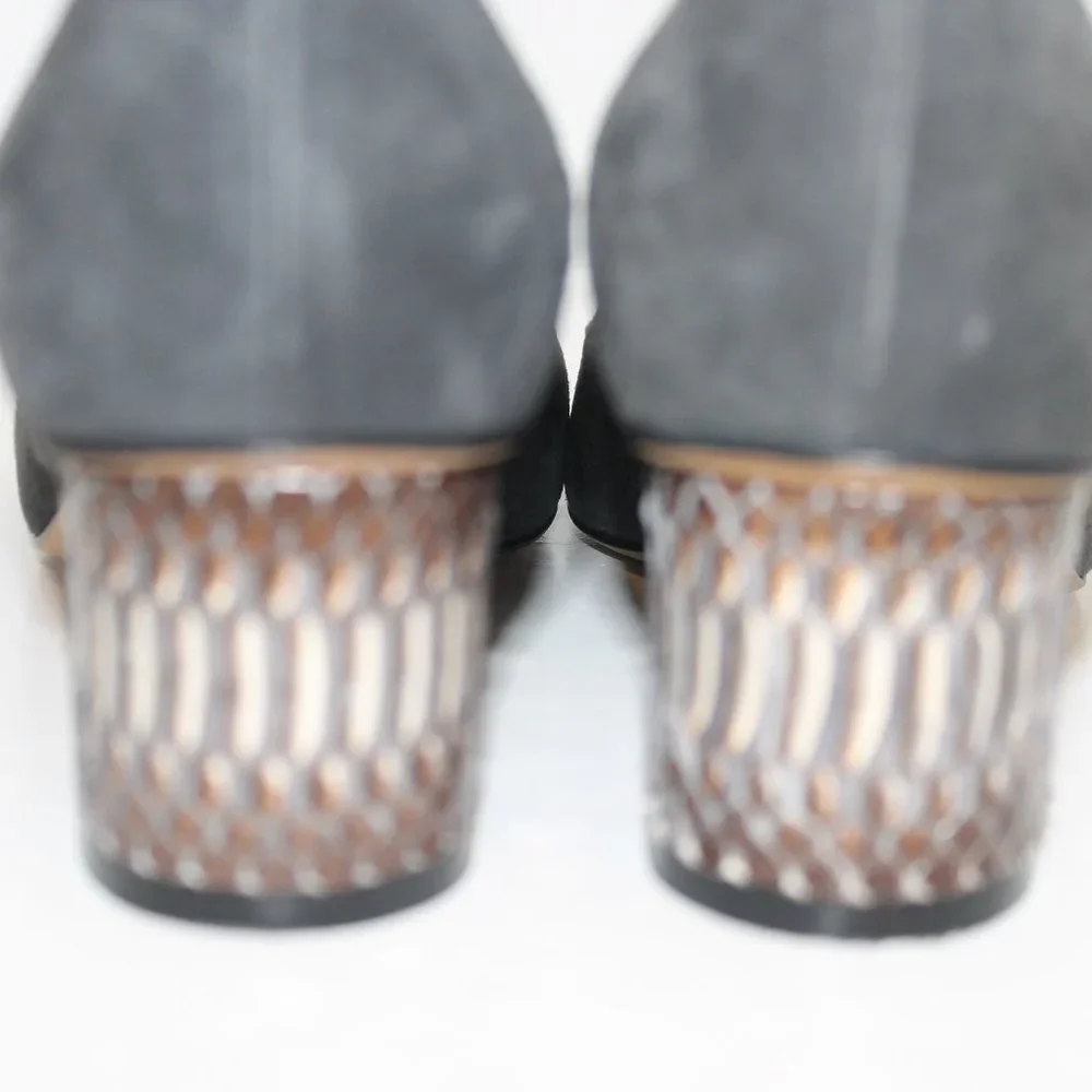 REDUCED Sarah Flint EMMA Gray Suede Closed Toe None Classic Pumps Shoes 35.5